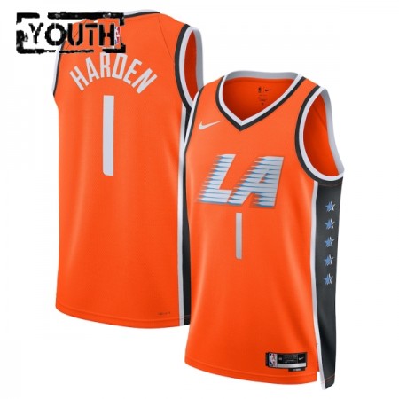 NBA Børn Trøje Los Angeles Clippers James Harden 2025-26 Nike City Edition Orange Swingman